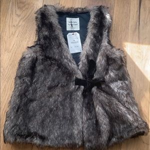 Zara girls fur vest size 9-10